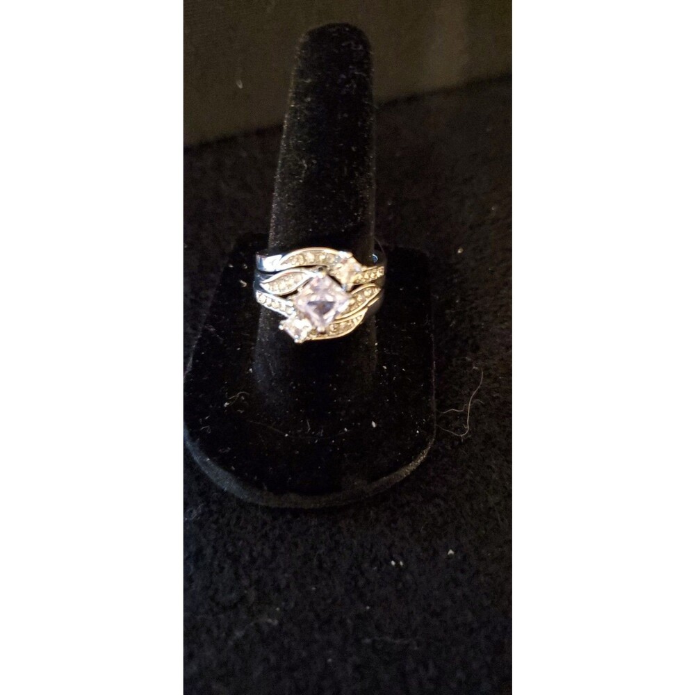 Three piece sterling silver past present and future ring 925. Size 7